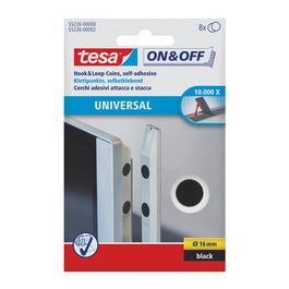 tesa On & Off Pastilles adhésives, set de 8, diamètre: 16 mm