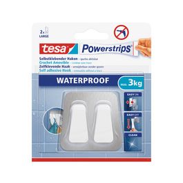 tesa Powerstrips Crochet Duo WATERPROOF, métal/plastique