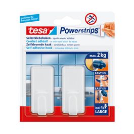 tesa Powerstrips Crochet adhésif LARGE classic, blanc