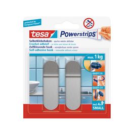 tesa Powerstrips Crochet adhésif SMALL, métal, long