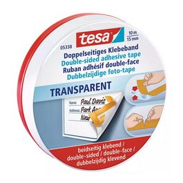 tesa Ruban adhésif de bricolage double face, 15 mm x 10 m