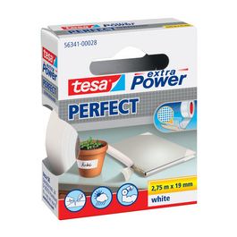 tesa Ruban adhésif toilé, 19 mm x 25 m, blanc
