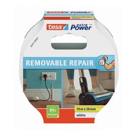 tesa Ruban adhésif toilé extra Power REMOVABLE REPAIR, blanc