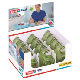 tesa ecoLogo Easy Cut Dévidoir à main, présentoir, vert x12