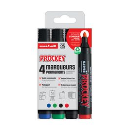 uni-ball Marqueur permanent PROCKEY PM122/4 PF, set de 4