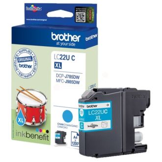 Cartouche d'origine LC22UCBP Brother - cyan