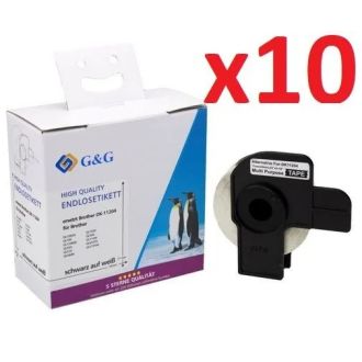 Ruban cassette compatible DK-11204 Brother - Pack de 10 400 étiquettes