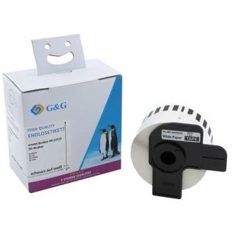 Étiquettes compatible DK22225 Brother - blanche