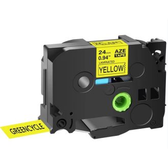Ruban cassette compatible TZE651 Brother - noir, jaune