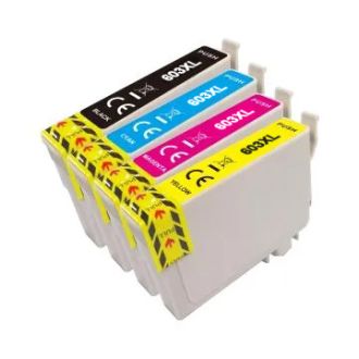 Cartouches compatible C13T03A64010 / 603XL Epson - multipack 4 couleurs : noire, cyan, magenta, jaune