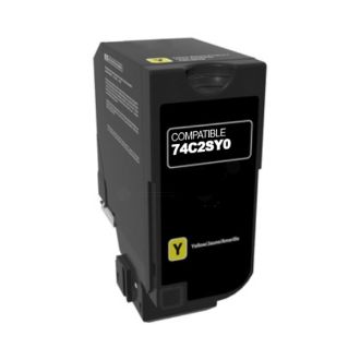 Toner compatible 74C2SY0 Lexmark - jaune