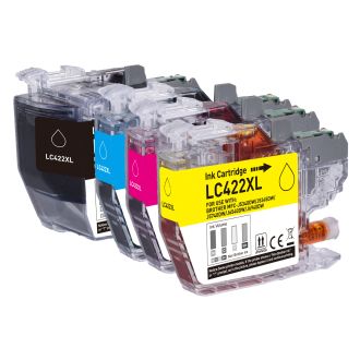Cartouches compatibles LC422XL Brother - Multipack 4 couleurs (BK,C,M,Y)