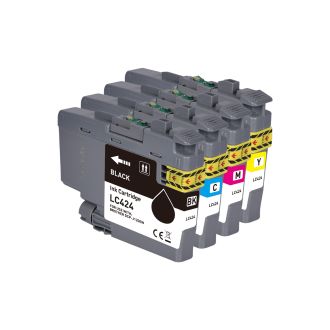 Cartouches compatibles LC424 Brother - Multipack 4 cartouches (BK,C,M,Y)