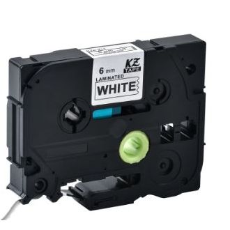 Ruban cassette compatible TZE211 Brother - noir, blanc