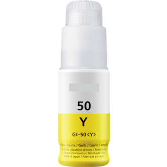 Bouteille d'encre compatible 3405C001 / GI-50 Y Canon - jaune