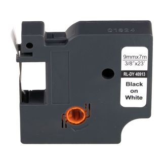 Ruban cassette compatible 40913 / S0720680 Dymo - noir, blanc