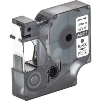Ruban cassette compatible 45013 / S0720530 Dymo - noir, blanc