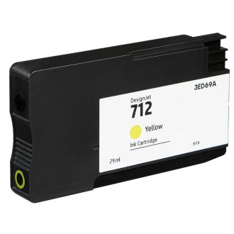 Cartouche compatible 3ED69A / 712 HP - jaune
