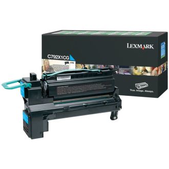 Toner d'origine C792X1CG Lexmark - cyan