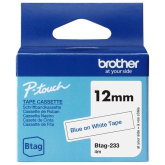 Ruban cassette d'origine BTAG233 Brother - bleu, blanc