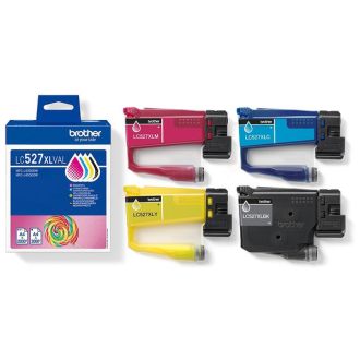 Cartouches d'origine LC527XLVAL Brother - multipack 4 couleurs : noire, cyan, magenta, jaune