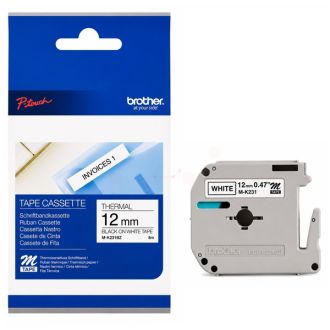 Ruban cassette d'origine MK231BZ Brother - noir, blanc