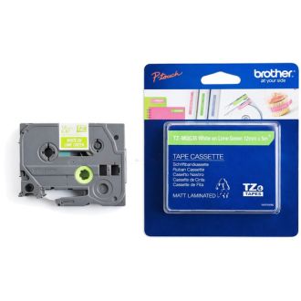 Ruban cassette d'origine TZEMQG35 Brother - vert, blanc