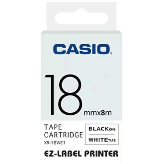 Ruban d'origine XR18WE1 Casio - noir, blanc