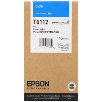 Cartouche d'origine C13T611200 / T6112 Epson - cyan