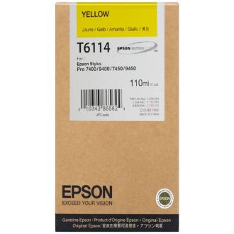 Cartouche d'origine C13T611400 / T6114 Epson - jaune