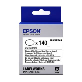 Rouleau d'étiquettes d'origine C53S658902 / LK-8WBWAB Epson - noir, blanc