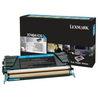 Toner d'origine X746A3CG Lexmark - cyan