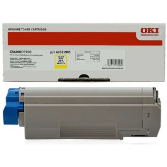 Toner d'origine 43381905 OKI - jaune