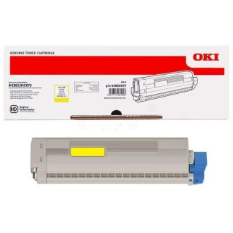 Toner d'origine 45862837 OKI - jaune