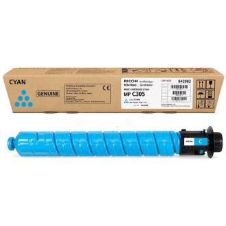 Toner d'origine 842082 / TYPE MPC 305 E Ricoh - cyan