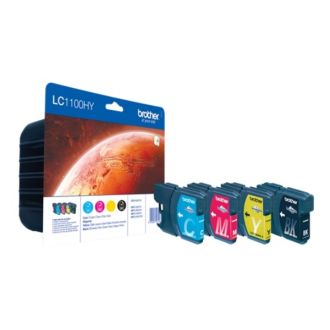 Cartouches d'origine LC1100HYVALBPDR Brother - multipack 4 couleurs : noire, cyan, magenta, jaune