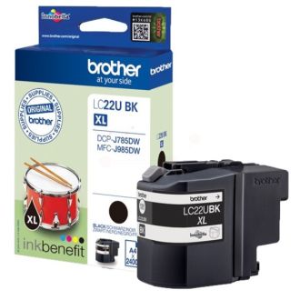 Cartouche d'origine LC22UBKBP Brother - noire
