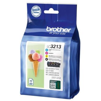 Cartouches d'origine LC3213VAL Brother - multipack 4 couleurs : noire, cyan, magenta, jaune