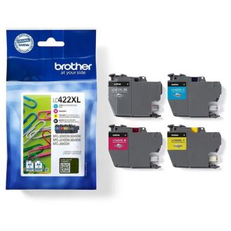 Cartouches d'origine LC422XLVAL Brother - multipack 4 couleurs : noire, cyan, magenta, jaune