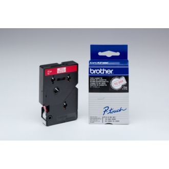 Ruban cassette d'origine TC202 Brother - rouge, blanc