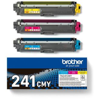 Toners d'origine TN241CMY Brother - multipack 3 couleurs : cyan, magenta, jaune