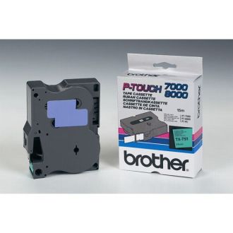 Ruban cassette d'origine TX751 Brother - noir, vert