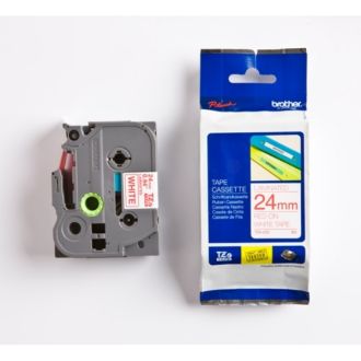 Ruban cassette d'origine TZE252 Brother - rouge, blanc