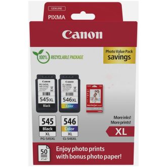 Cartouches d'origine 8286B011 / PG-545+CL-546XL Canon - multipack 2 couleurs : noire, multicouleur