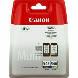Cartouches d'origine 8287B005 / PG-545+CL-546 Canon - multipack 2 couleurs : noire, multicouleur