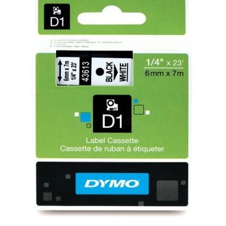 Ruban cassette d'origine 43613 / S0720780 Dymo - noir, blanc