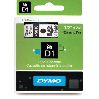 Ruban cassette d'origine 45010 / S0720500 Dymo - noir, transparent