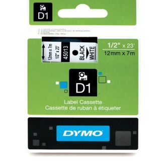 Ruban cassette d'origine 45013 / S0720530 Dymo - noir, blanc