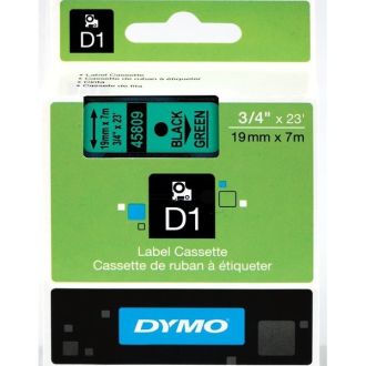 Ruban cassette d'origine 45809 / S0720890 Dymo - noir, vert