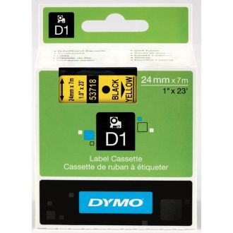 Ruban cassette d'origine 53718 / S0720980 Dymo - noir, jaune